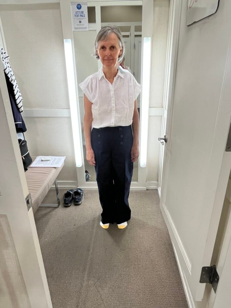 fitting room client at the Loft 